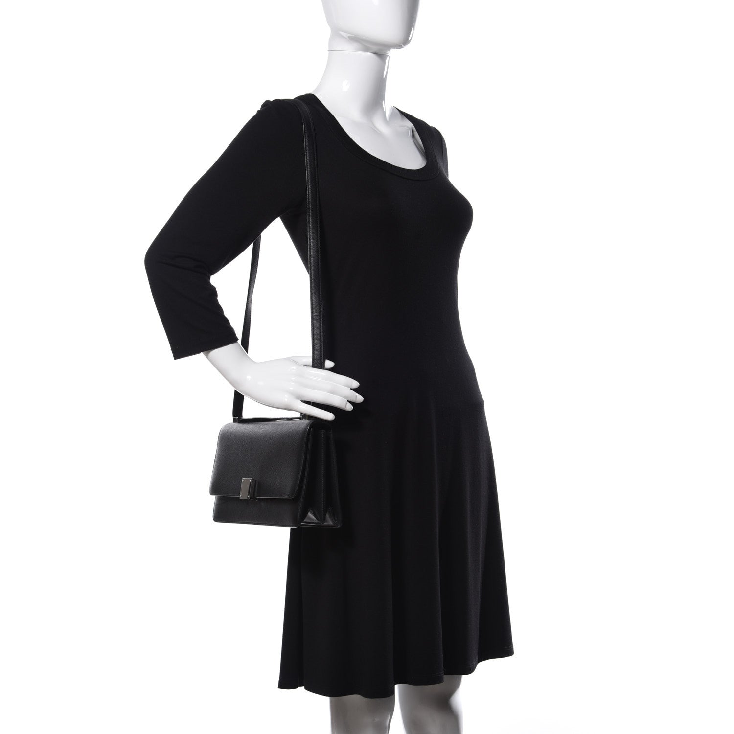 Celine Baby Grained Calfskin Small Case Flap Black 2 of 21