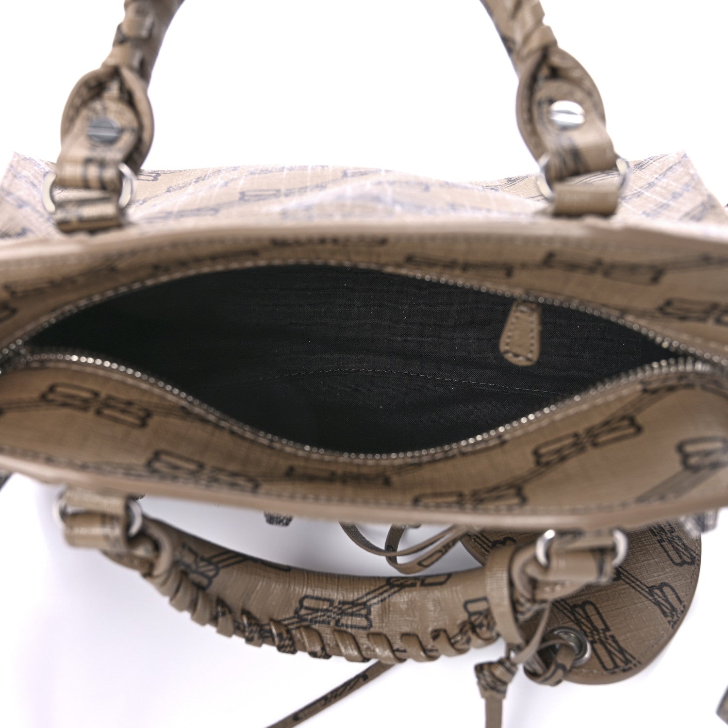 Balenciaga Coated Canvas BB Monogram Neo Cagole Handbag XS Beige Brown 5 of 9