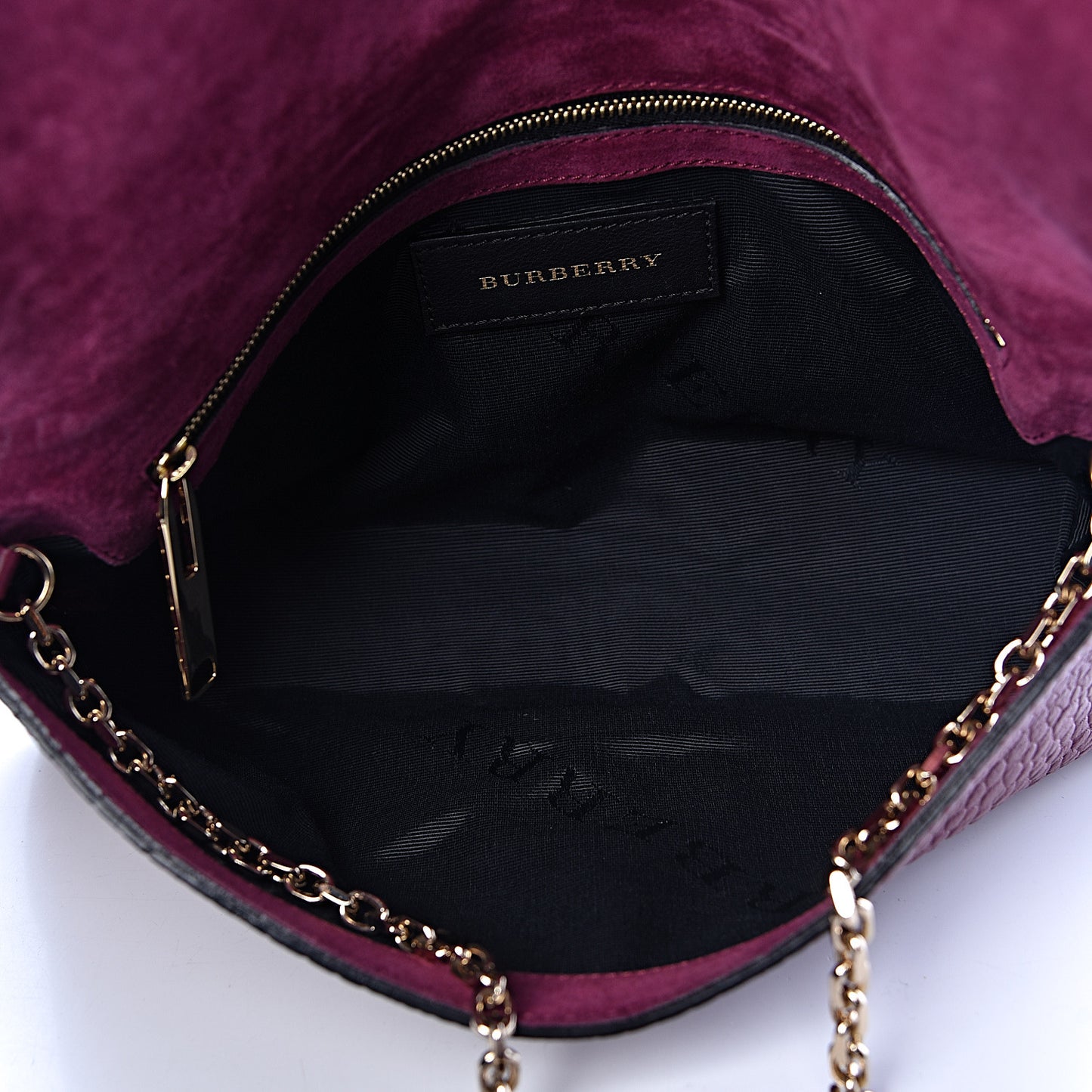 Signature Grain Medium Mildenhall Crossbody Bag Dark Plum