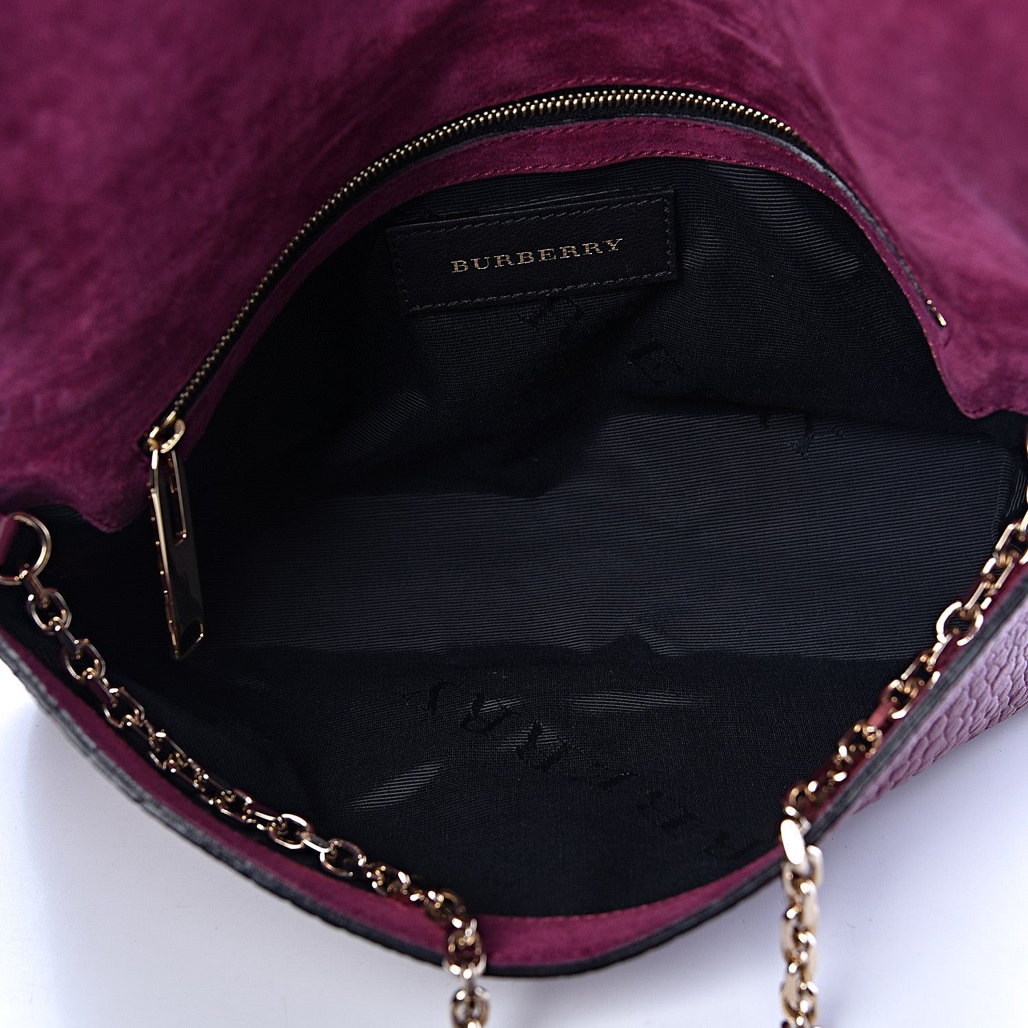 Burberry Signature Grain Medium Mildenhall Crossbody Bag Dark Plum 5 of 12