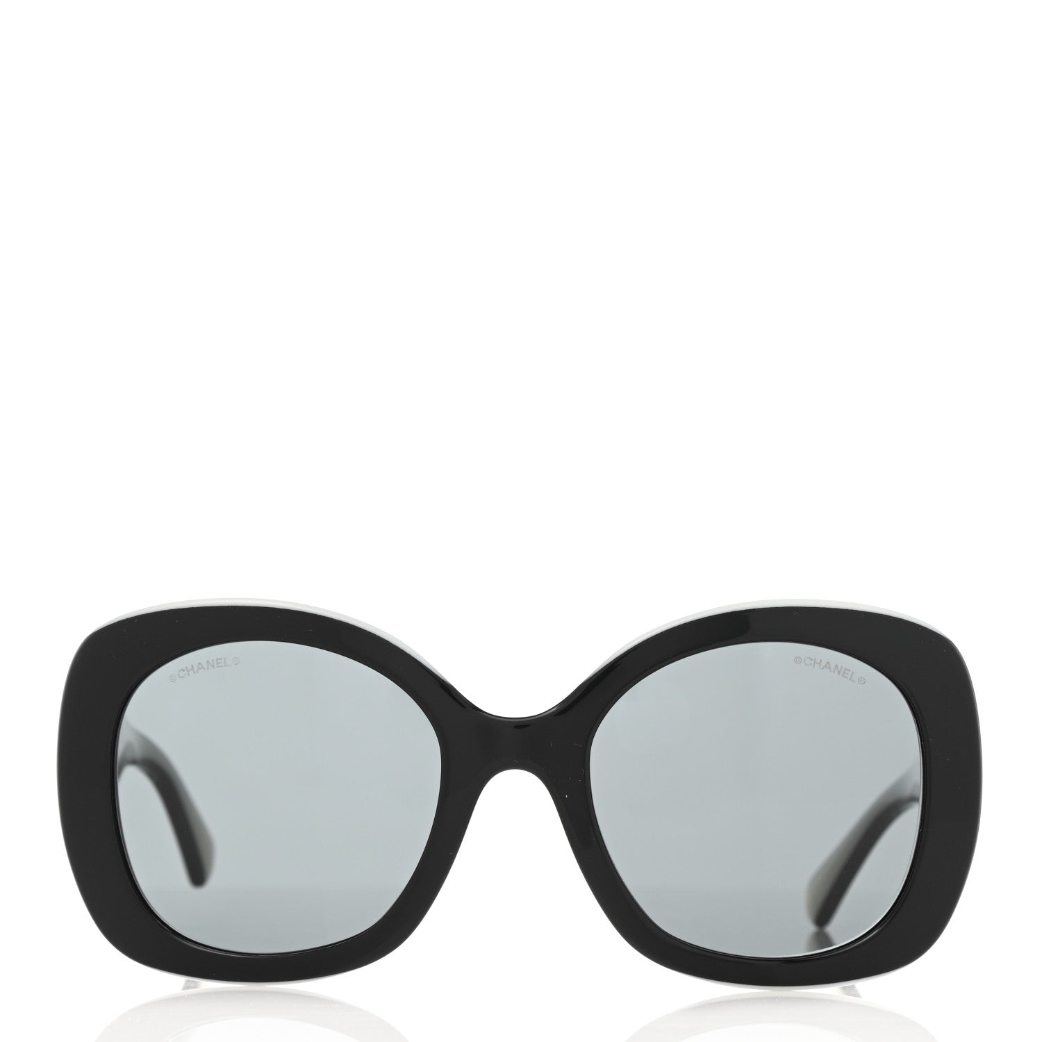Chanel Acetate Sunglasses 71414 Black White 2 of 10
