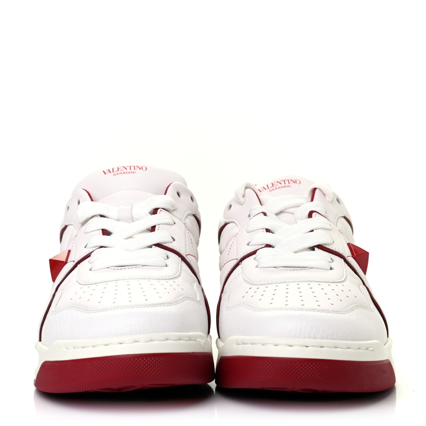 Nappa Mens One Stud Low Top Sneakers 43.5 White Red