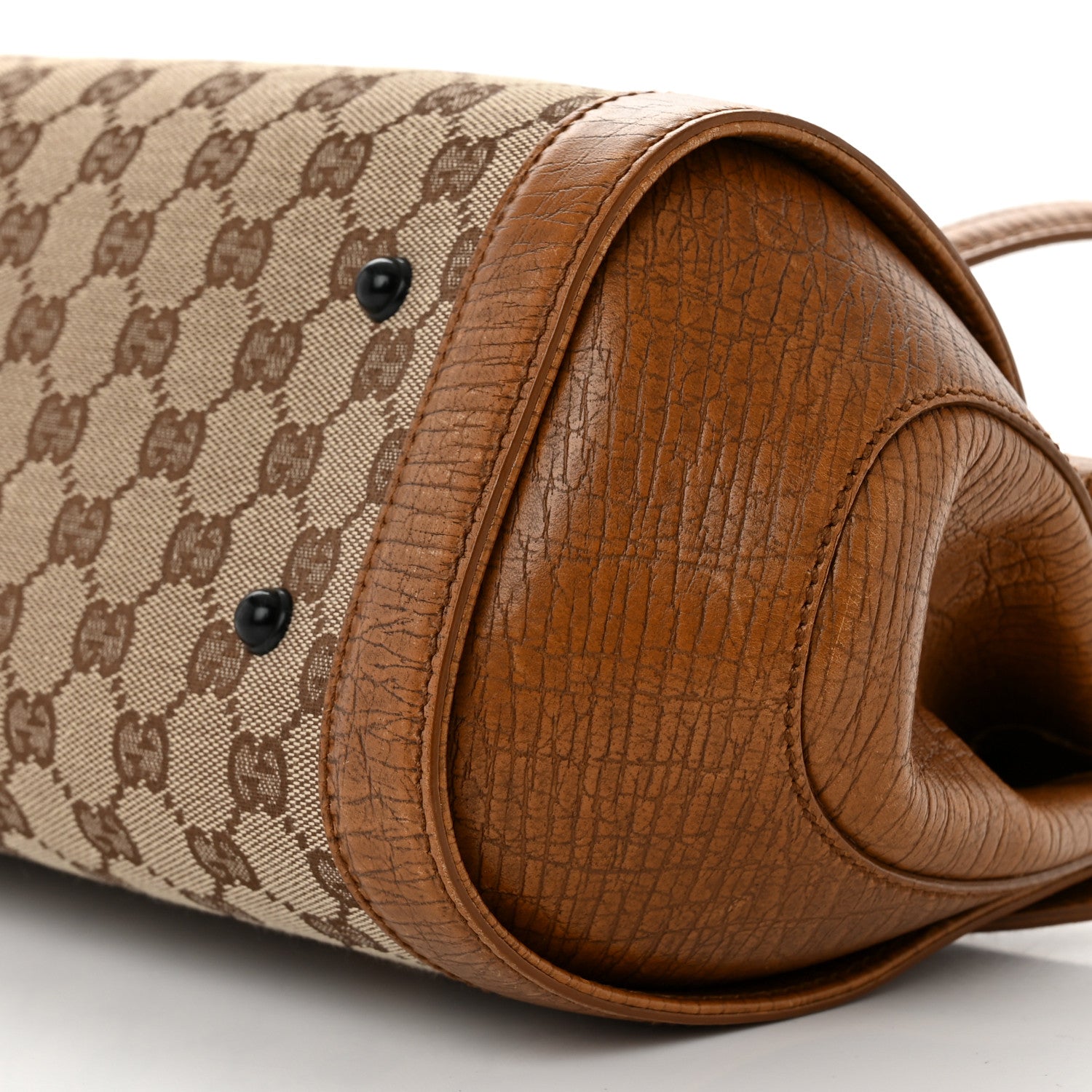 Gucci Monogram Bamboo Bullet Satchel Brown 11 of 12