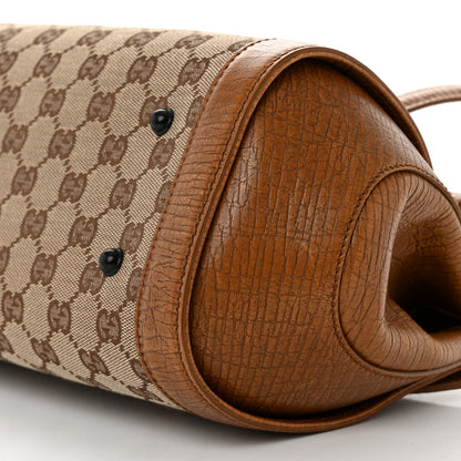 Gucci Monogram Bamboo Bullet Satchel Brown 11 of 12