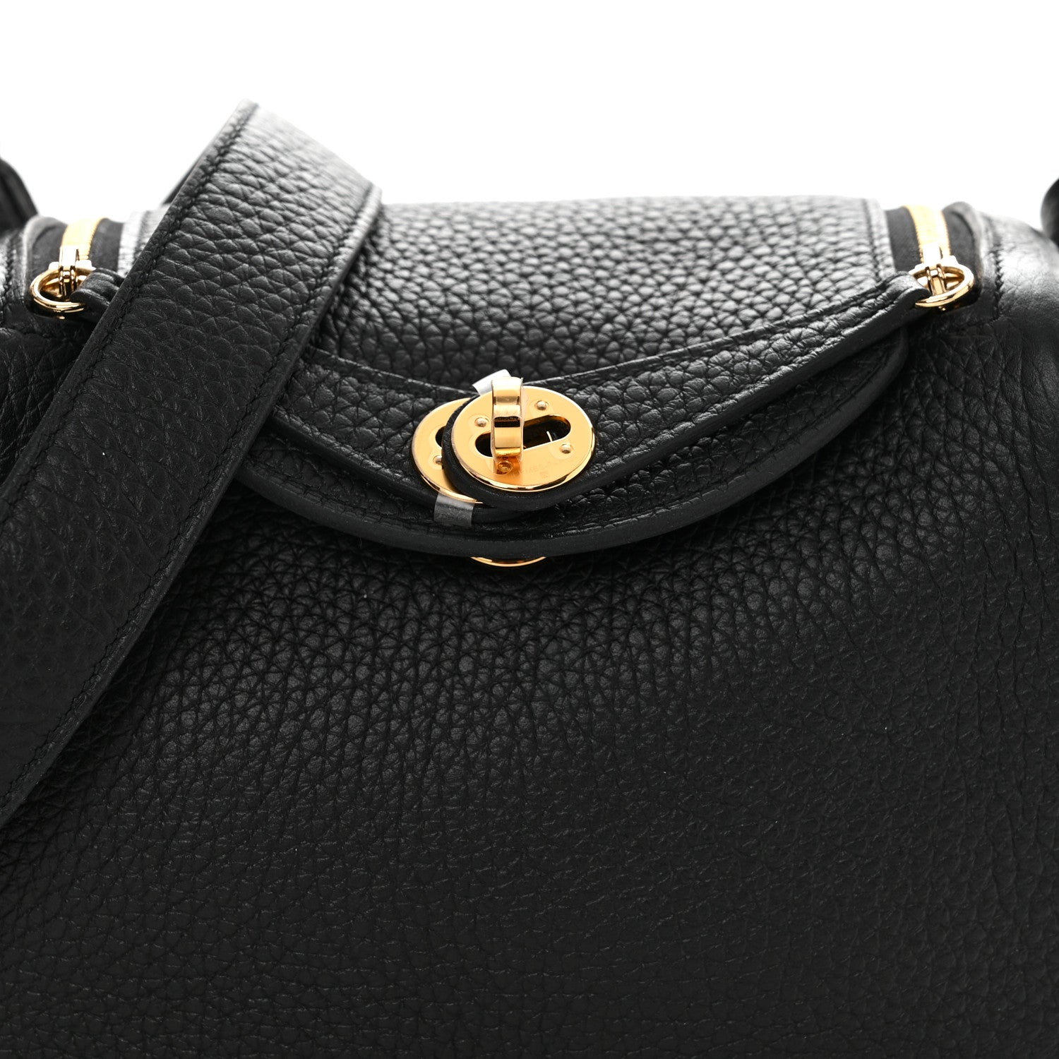 Hermes Taurillon Clemence Mini Lindy 20 Black 8 of 11