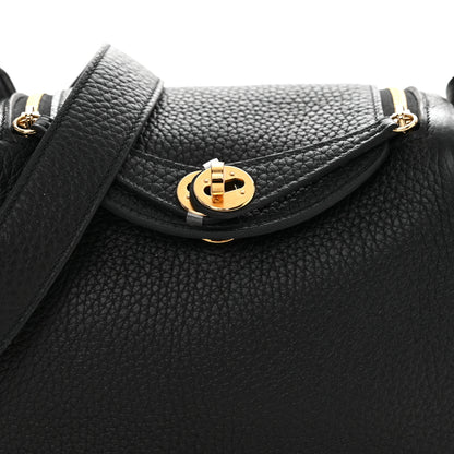 Hermes Taurillon Clemence Mini Lindy 20 Black 8 of 11