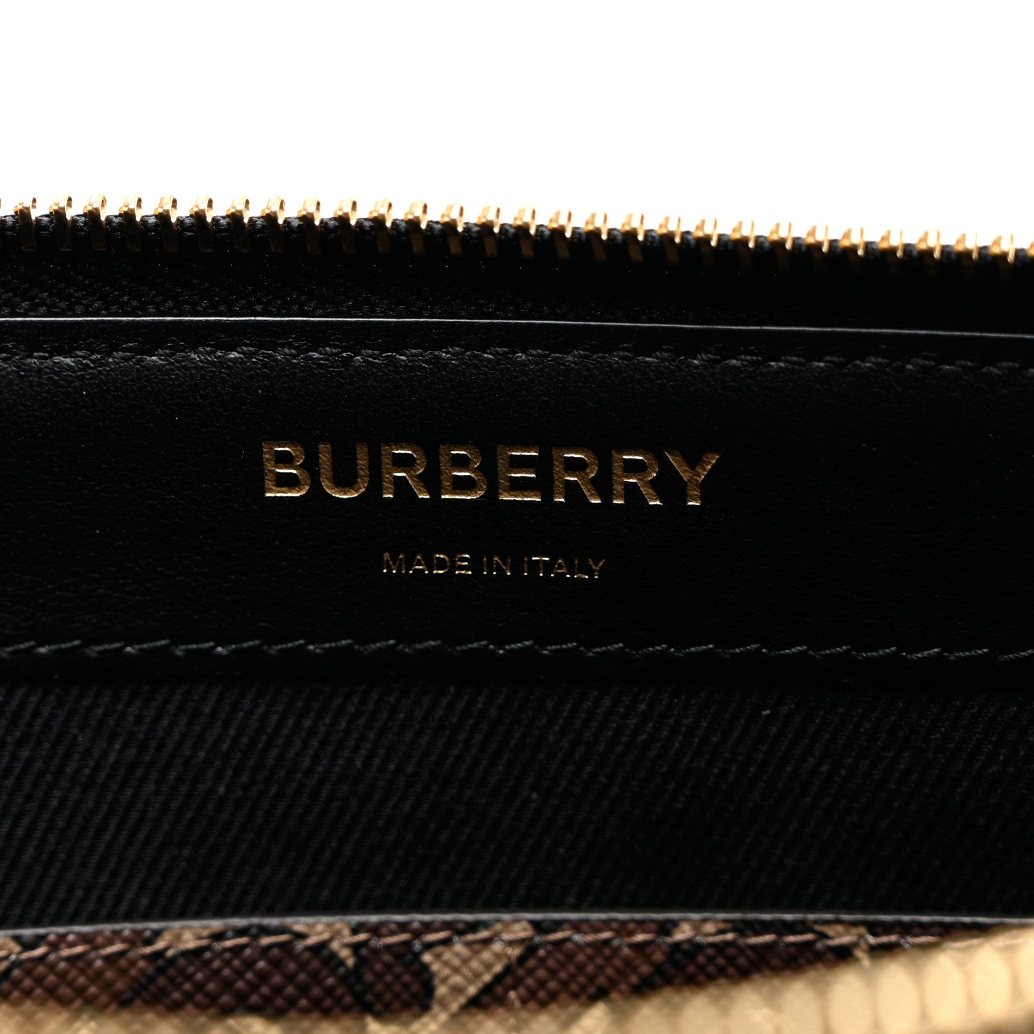 Burberry E-Canvas Monogram Stripe Zip Pouch Bridle Brown 6 of 6