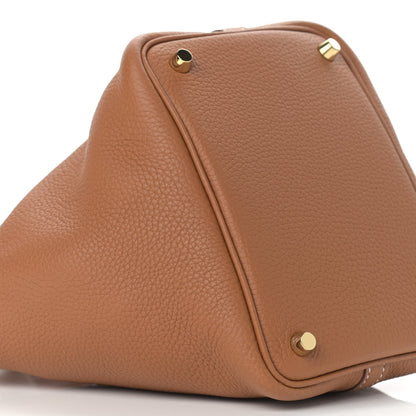 Hermes Taurillon Clemence Picotin Lock 18 PM Gold 8 of 9
