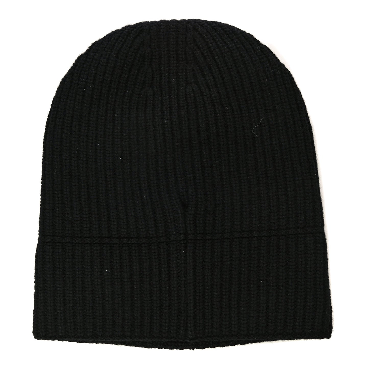 Wool Cashmere CC Beanie Hat Light Black White