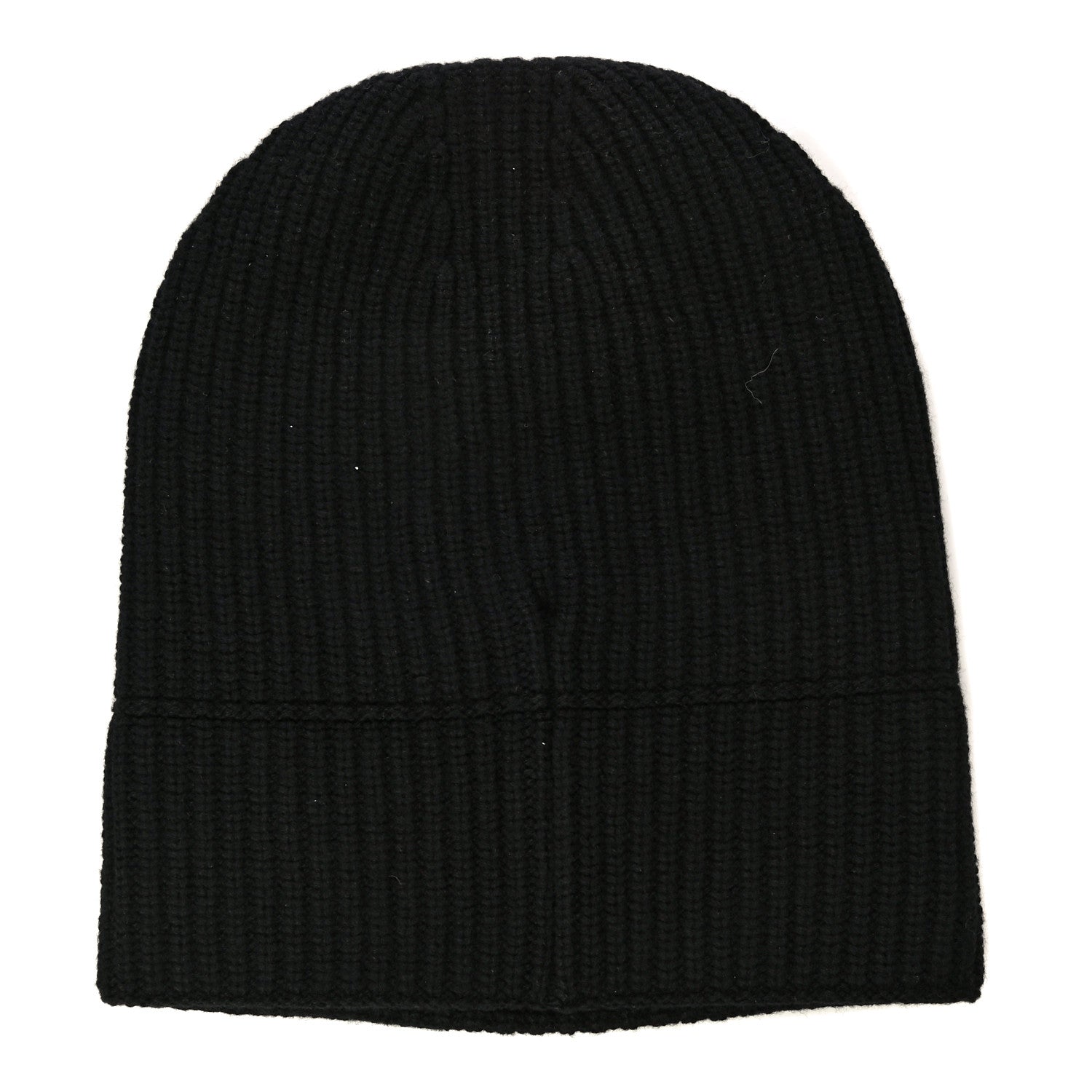 Chanel Wool Cashmere CC Beanie Hat Light Black White 3 of 16