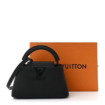Louis Vuitton Matte Taurillon Capucines East West Mini All Black 11 of 11