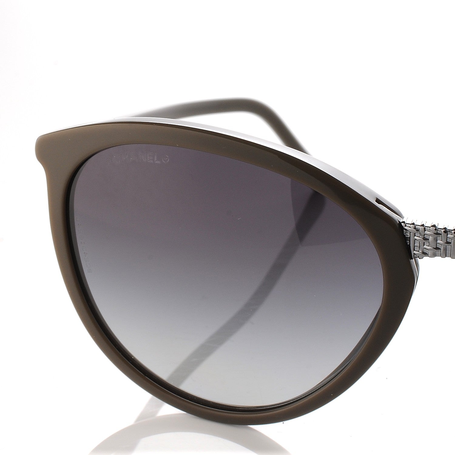Chanel Acetate Butterfly Winter Sunglasses 5382 Khaki 9 of 9