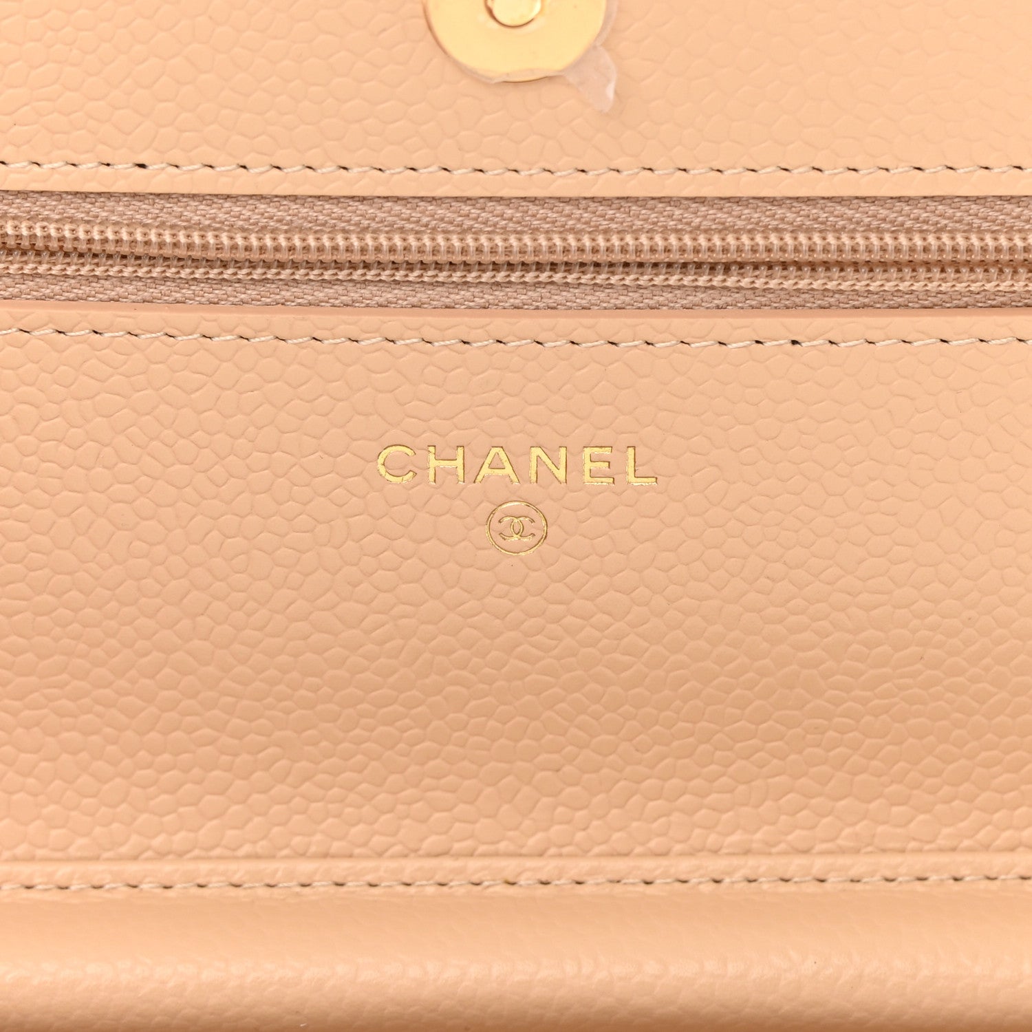 Chanel Caviar Quilted Wallet On Chain WOC Beige 6 of 16