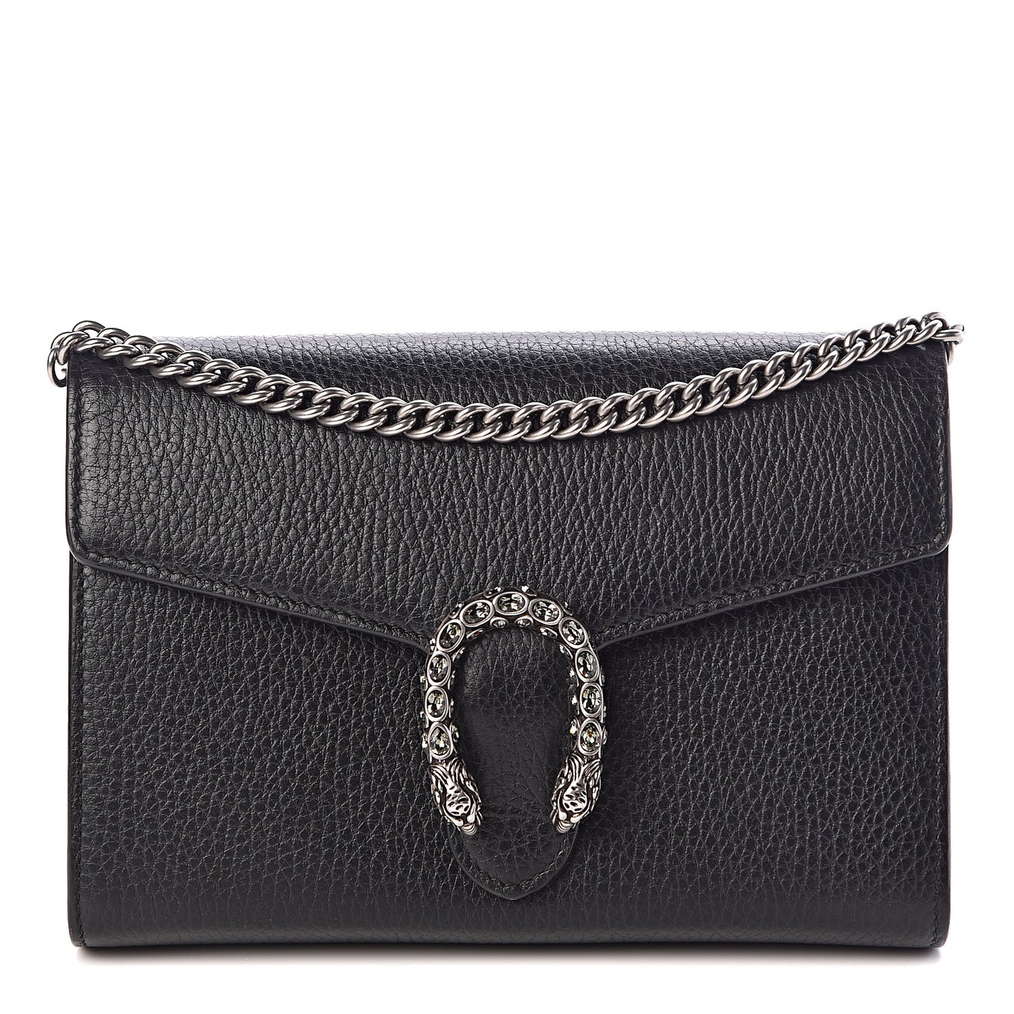 Calfskin Mini Dionysus Chain Wallet Black