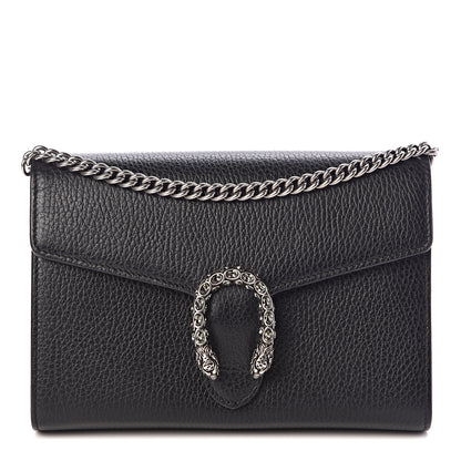 Gucci Calfskin Mini Dionysus Chain Wallet Black 1 of 10