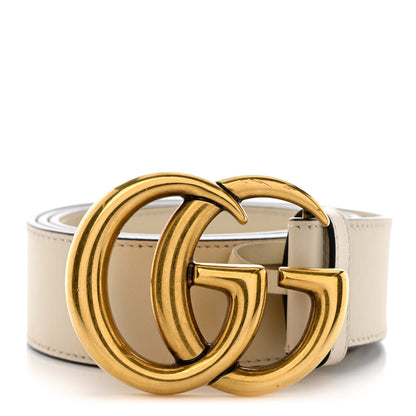 Gucci Calfskin Double G 40mm Belt 95 38 Mystic White 1 of 6