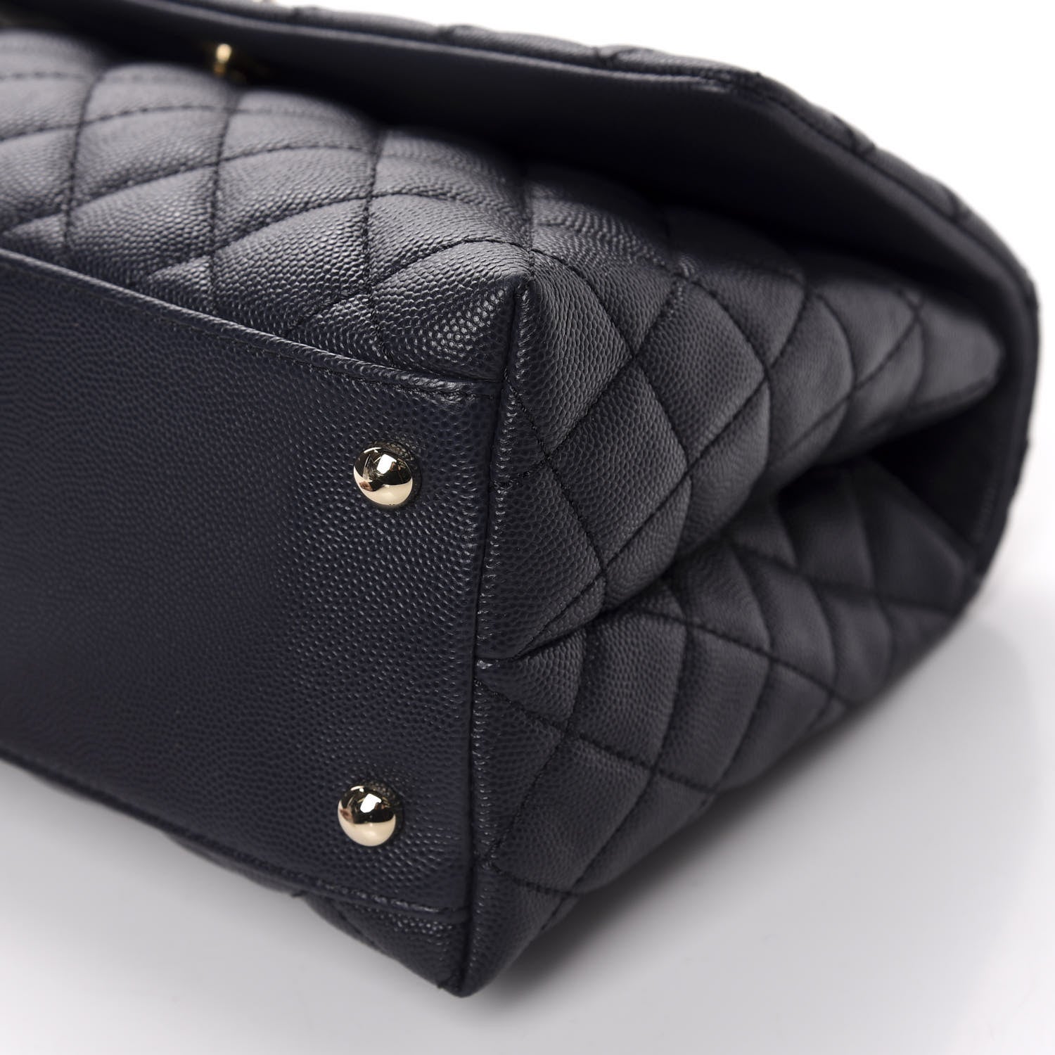 Chanel Caviar Quilted Small Coco Handle Flap Navy 7 of 11