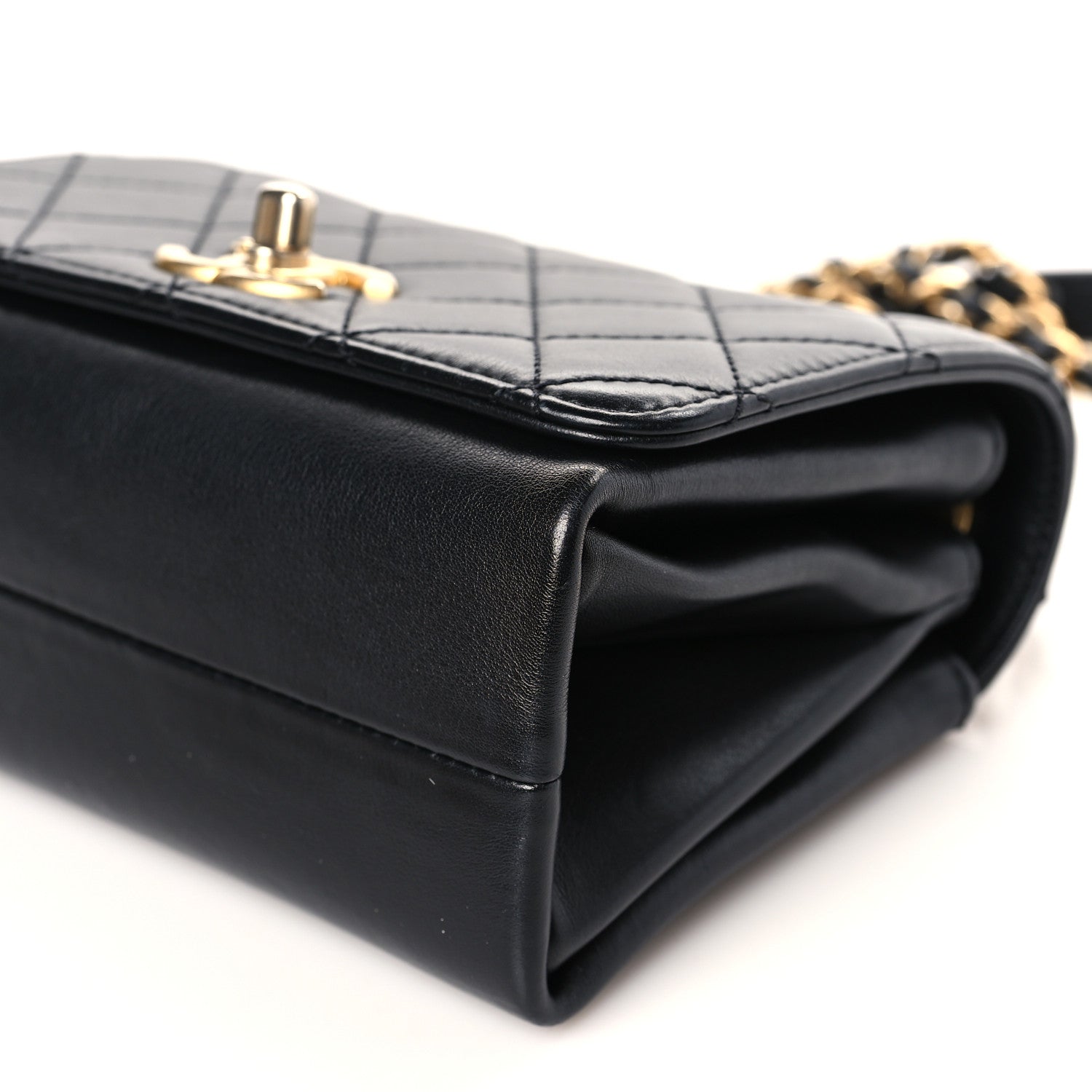 Chanel Calfskin Quilted Pearl Jewel Chain Flap Black 9 of 9