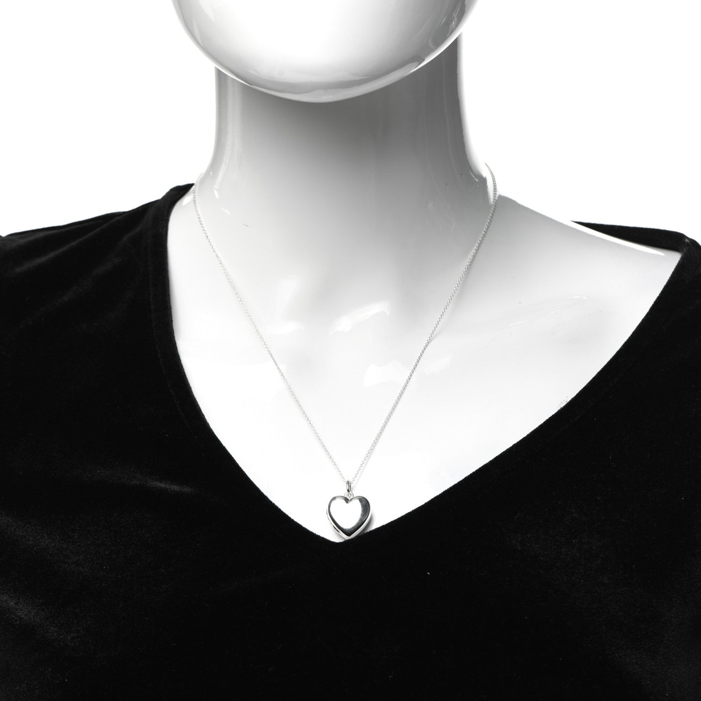 Sterling Silver Heart Locket Pendant Necklace