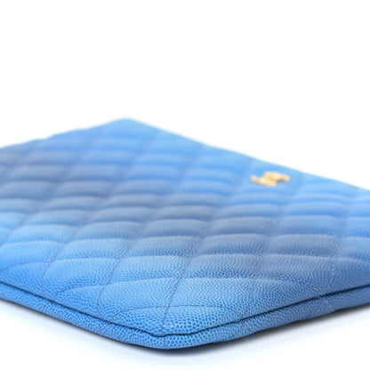 Chanel Caviar Ombre Medium Cosmetic Case Blue 5 of 10