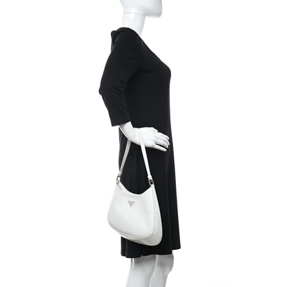 Prada Spazzolato Cleo Shoulder Bag White 2 of 10