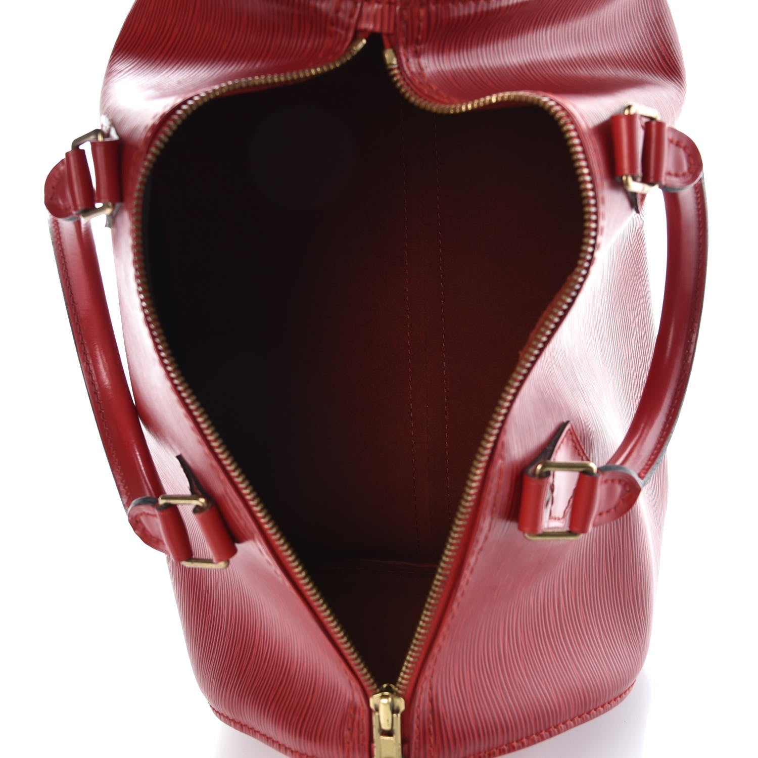 Louis Vuitton Epi Speedy 30 Castillan Red 5 of 7
