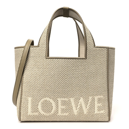Loewe Jacquard Canvas Small Font Tote Ecru 1 of 10
