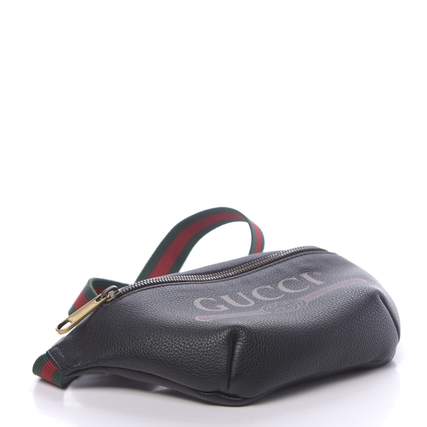 Grained Calfskin Small Logo Belt Bag Black