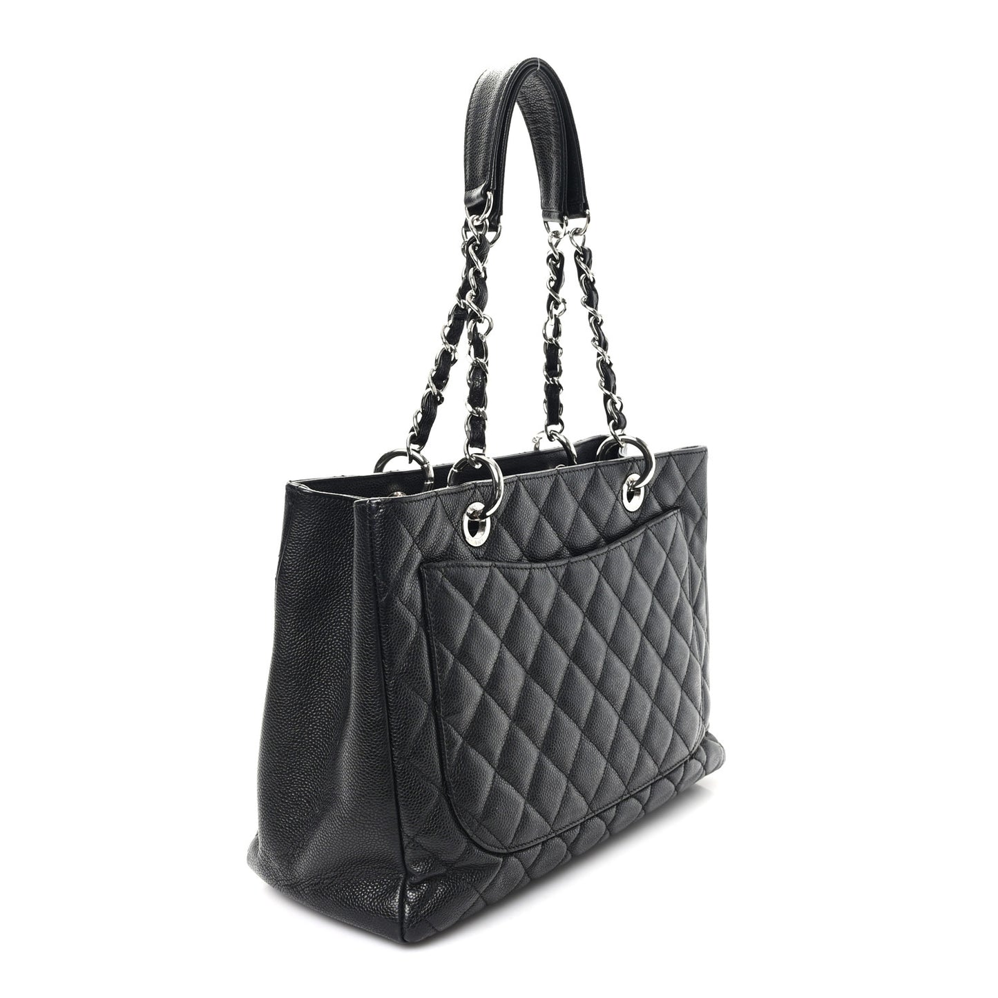 Caviar Quilted Grand Shopping Tote GST Black