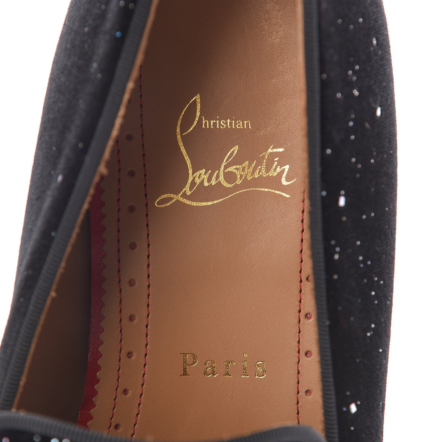 Christian Louboutin Crosta Veau Velours Mens Dandelion Flat Loafers 41.5 Black 6 of 8