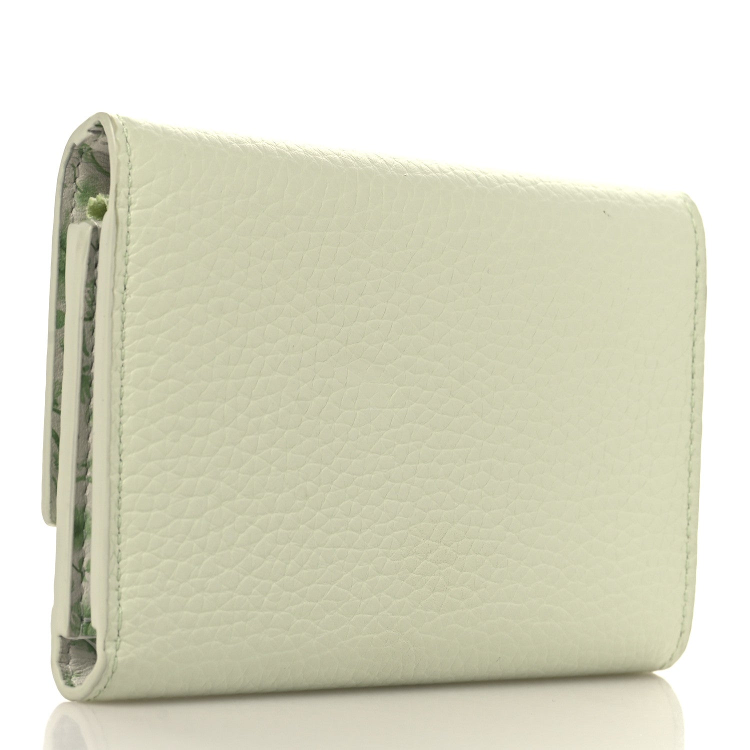 Louis Vuitton Taurillon Karung Capucines Compact Wallet Vert D'eau Green 3 of 8