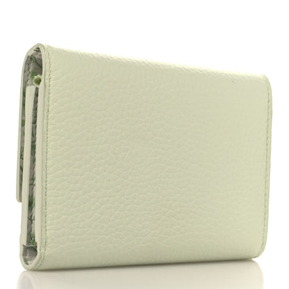 Louis Vuitton Taurillon Karung Capucines Compact Wallet Vert D'eau Green 3 of 8