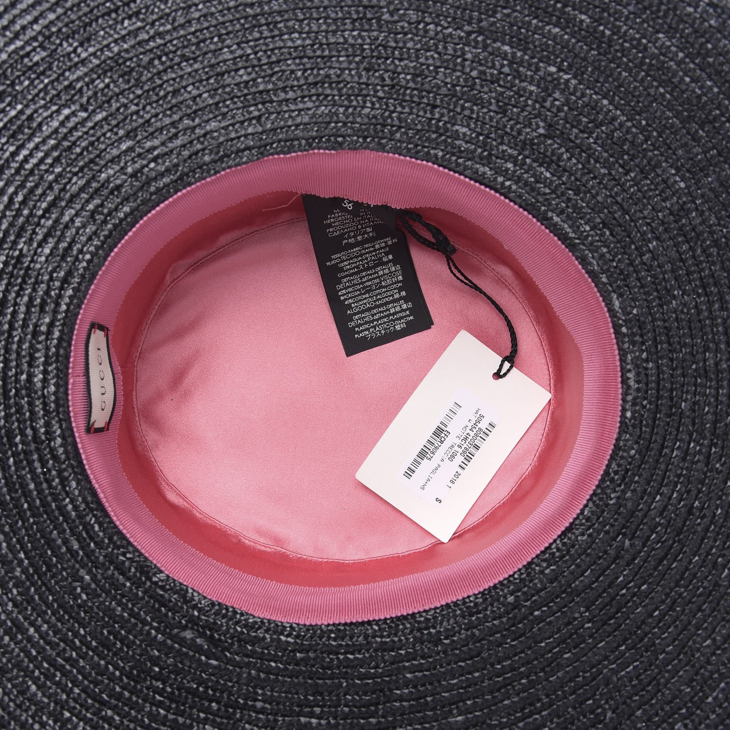 Gucci Straw Pearl Embellished Notte Hat S 56 4 of 8
