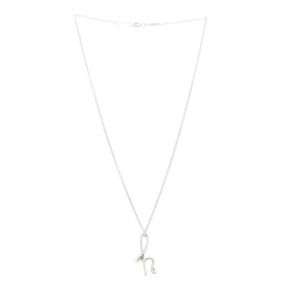 Tiffany Sterling Silver Elsa Peretti Letter H Pendant Necklace 3 of 6