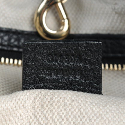 Gucci Pebbled Calfskin Large Soho Chain Shoulder Bag Black 7 of 8
