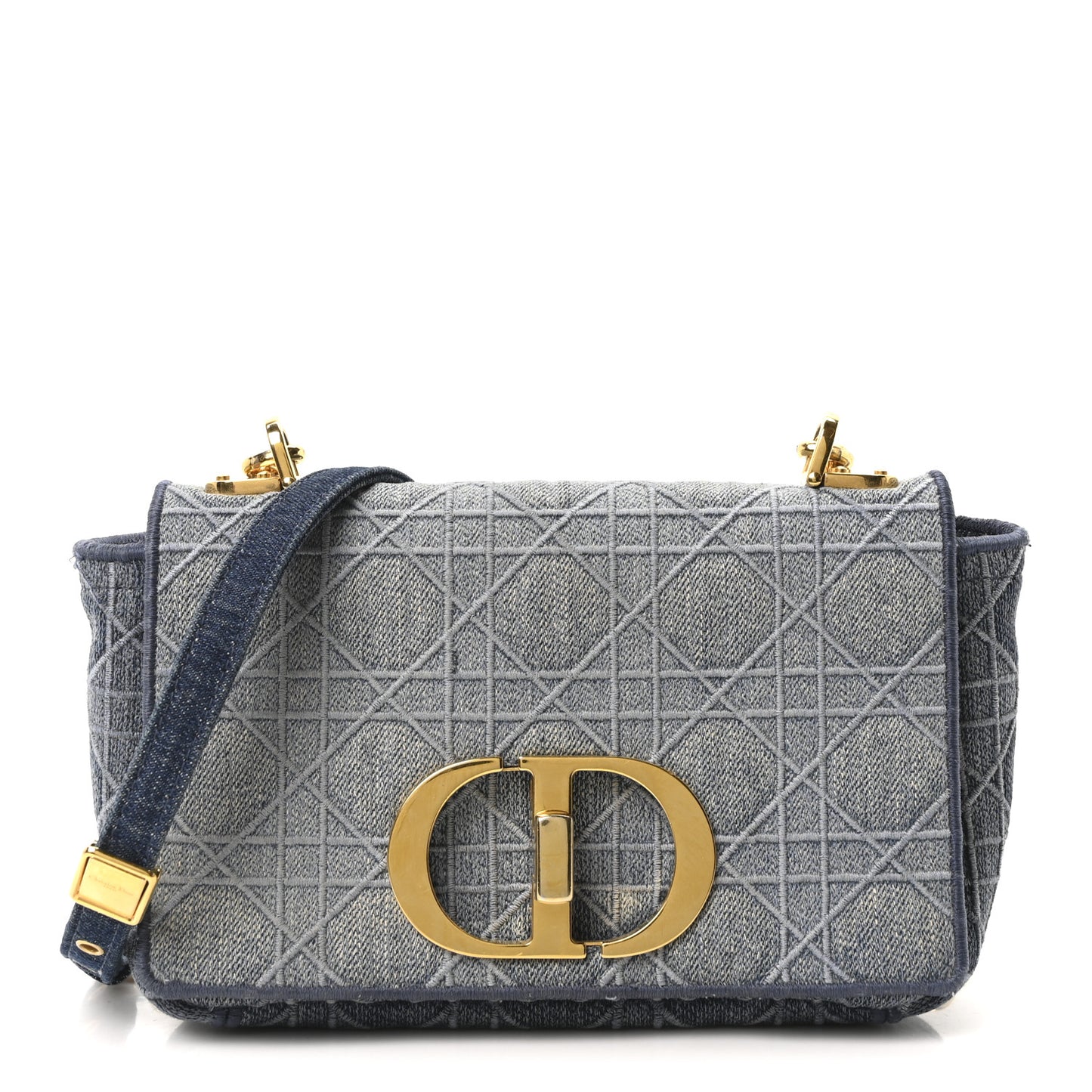 Denim Cannage Small Caro Bag Blue