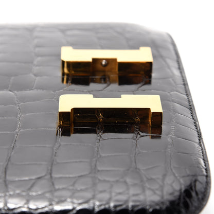 Hermes Shiny Alligator Constance 23 Black 14 of 25