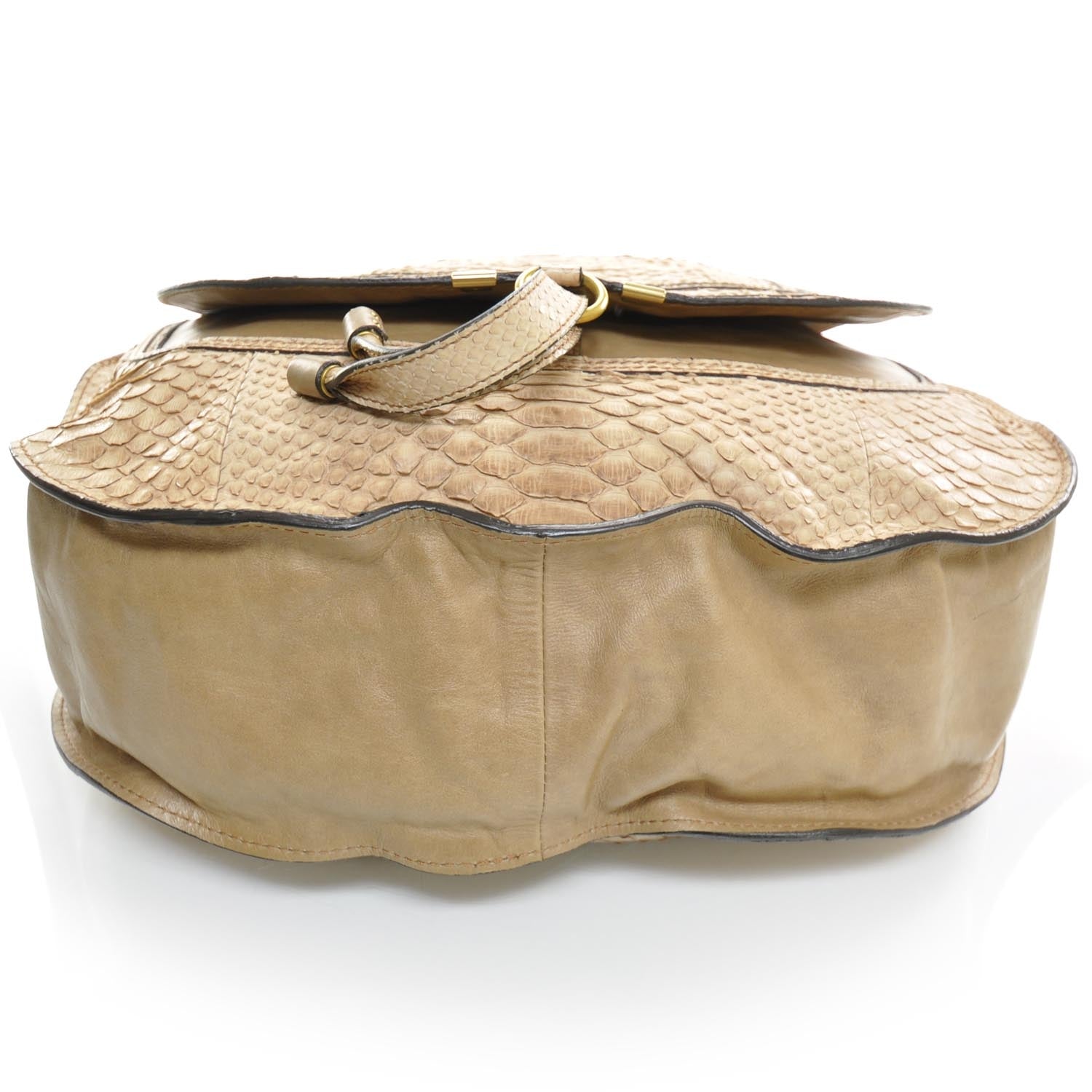 Chloe Python Large Marcie Hobo Taupe 3 of 10