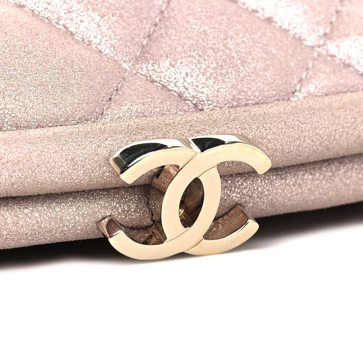Chanel Metallic Lambskin Quilted Timeless Clutch Pink 11 of 12