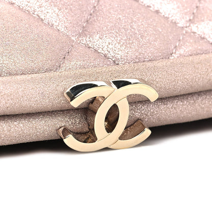 Chanel Metallic Lambskin Quilted Timeless Clutch Pink 11 of 12