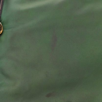 Prada Saffiano Tessuto Nylon Shopping Tote Green Brown 24 of 24