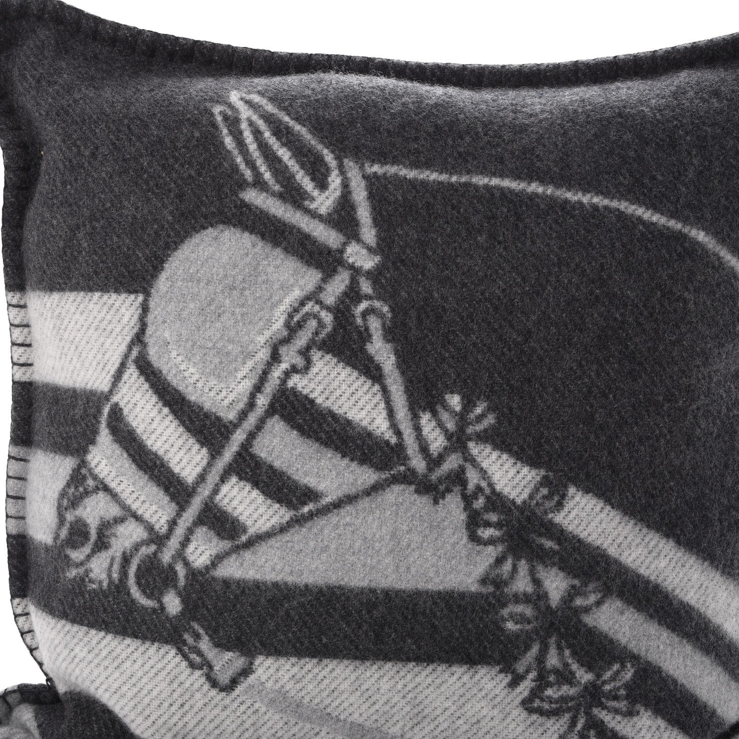Hermes Wool Cashmere Couvertures Nouvelles Pillow Silex 5 of 6