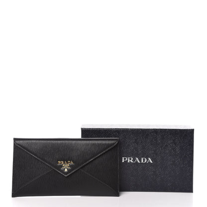 Prada Vitello Move Envelope Wallet Black 8 of 8