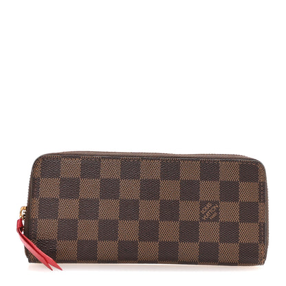 Louis Vuitton Damier Ebene Clemence Wallet Cherry 1 of 7