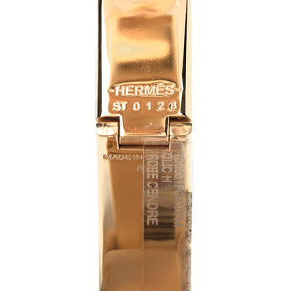 Hermes Enamel Narrow Clic Clac H Bracelet PM Rose Cendre 3 of 4