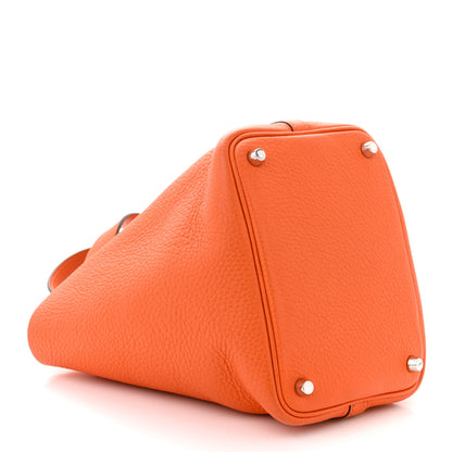 Hermes Taurillon Clemence Picotin Lock 18 PM Orange 4 of 10