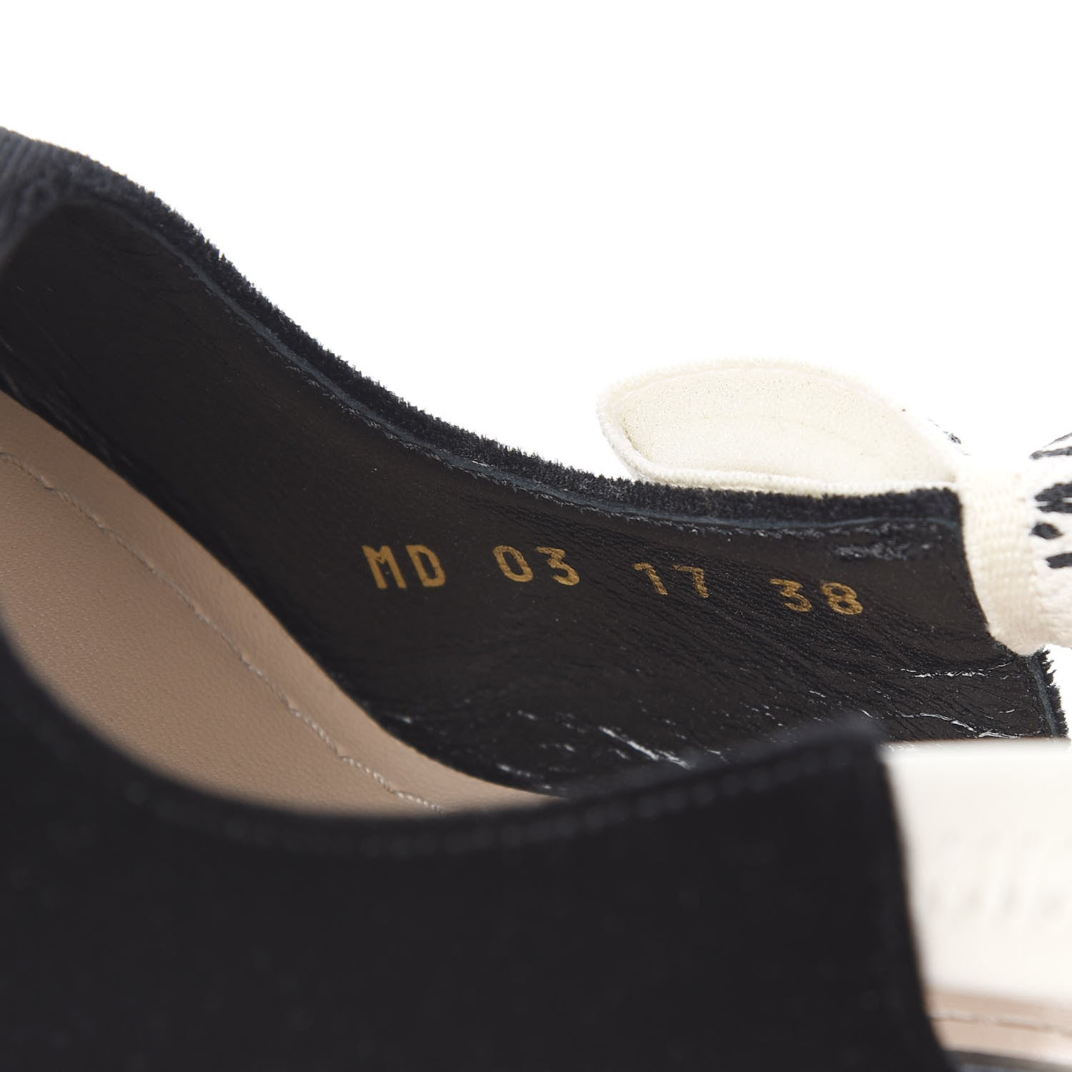 Christian Dior Velvet Ribbon J'Adoir Slingback 100mm Pumps 38 Black 9 of 9