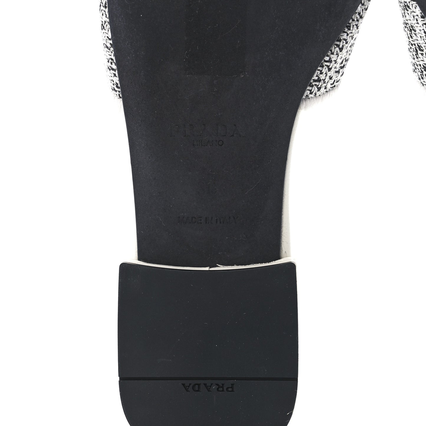 Jacquard Logo Embroidered 10mm Slide Sandals 36 Black Talco