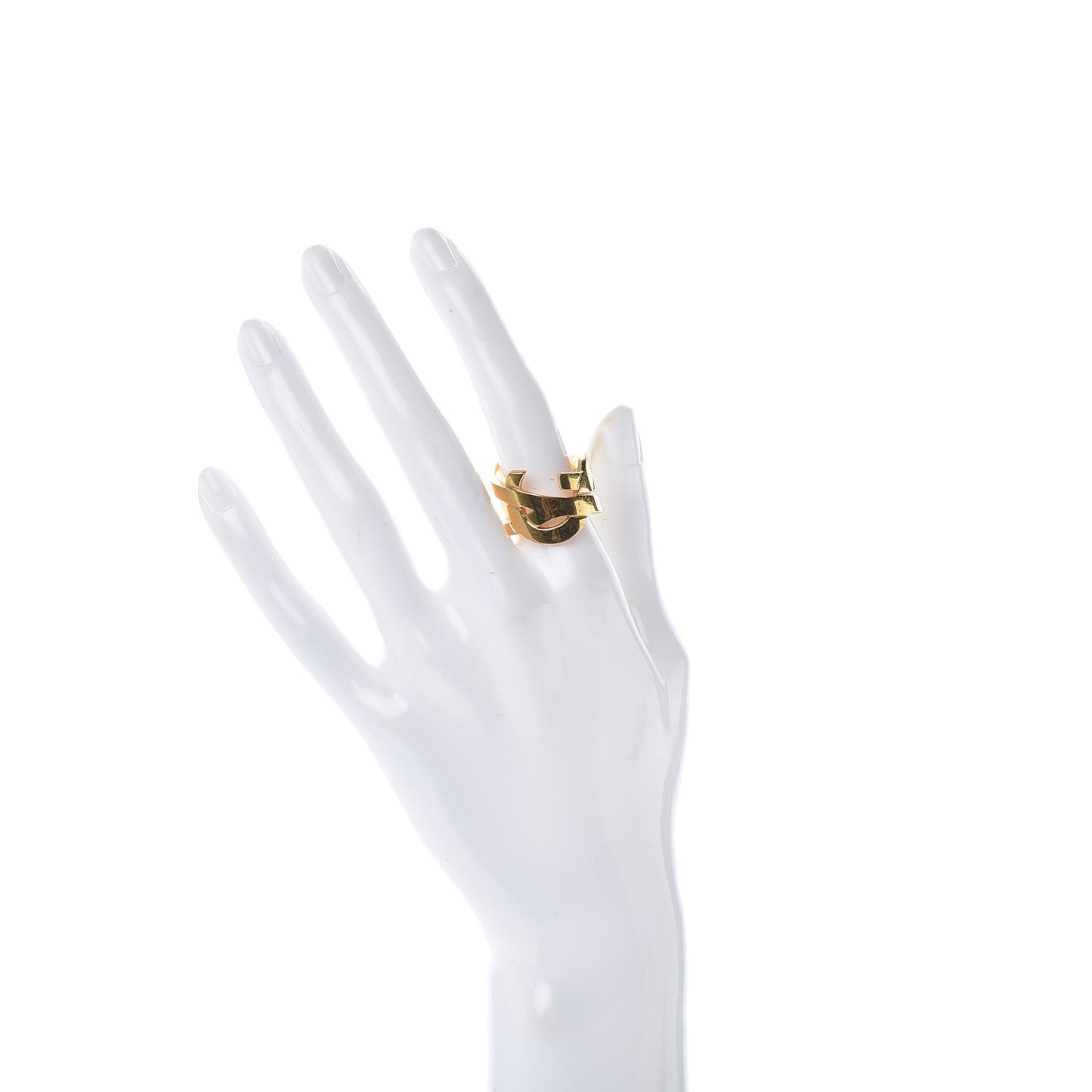 Brass Monogram Cassandre Ring 7.5 Gold