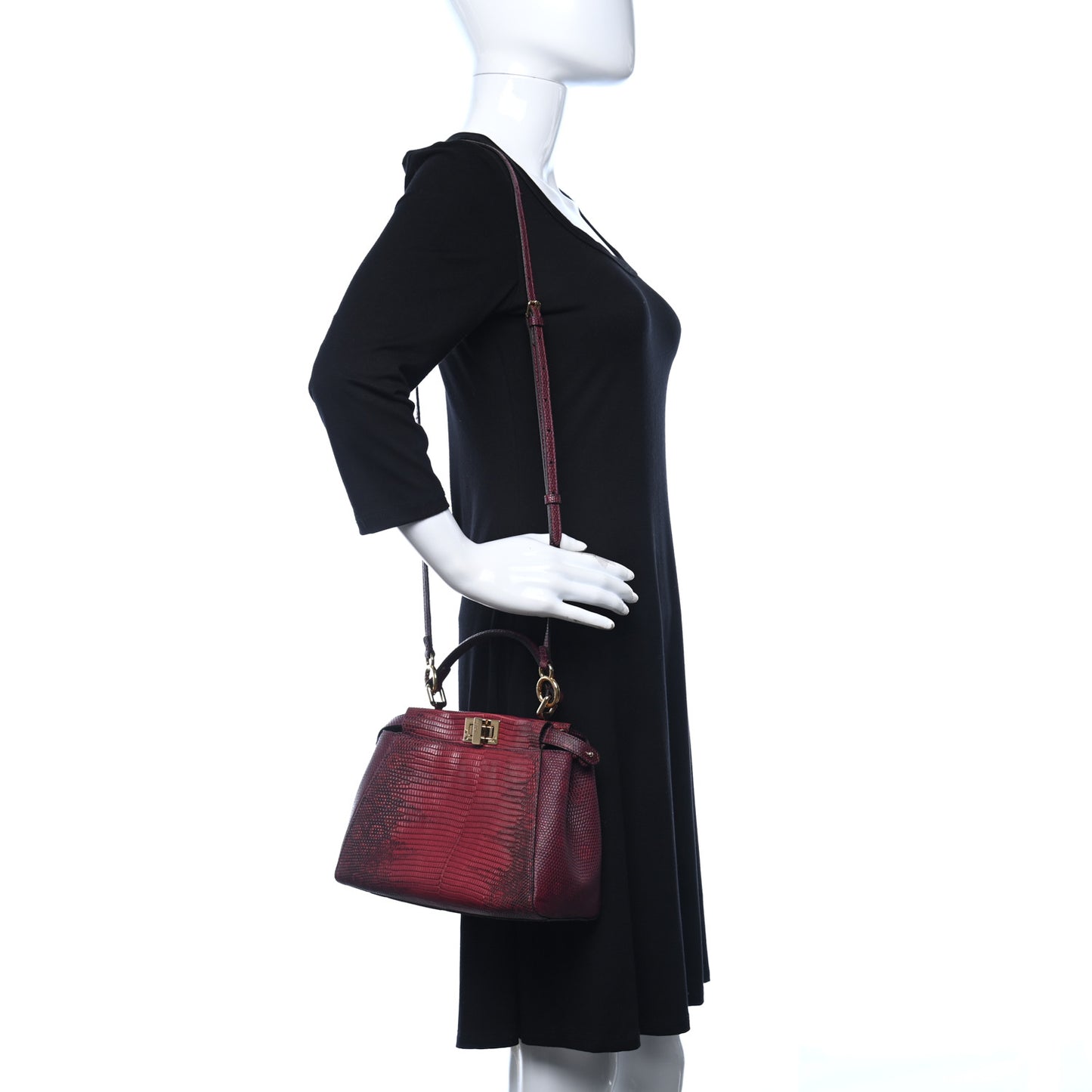 Lizard Togo Shiny Nappa Mini Peekaboo Iconic Satchel Barolo